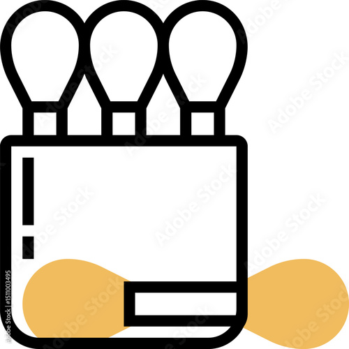 cotton swabs illustration on a white background   