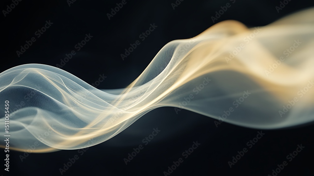 Fototapeta premium Abstract smoke patterns on black background
