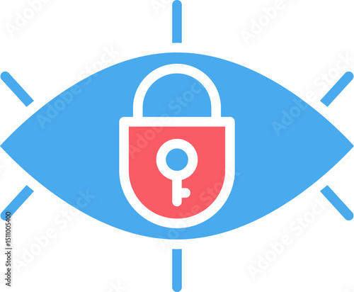 eye recognition illustration on a white background   