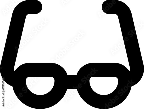 eyeglass illustration on a white background    