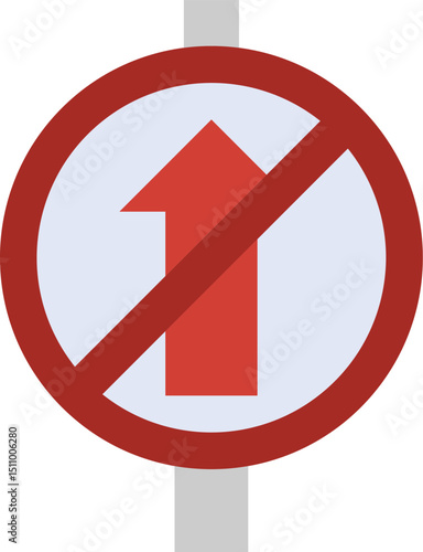 forbidden sign illustration on a white background   