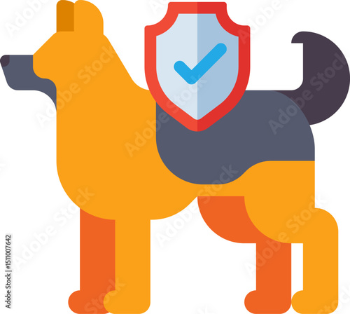 guard dog illustration on a white background    