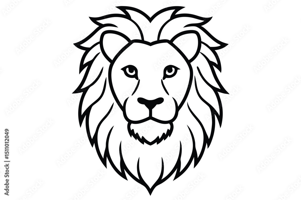 Obraz premium lion head vector