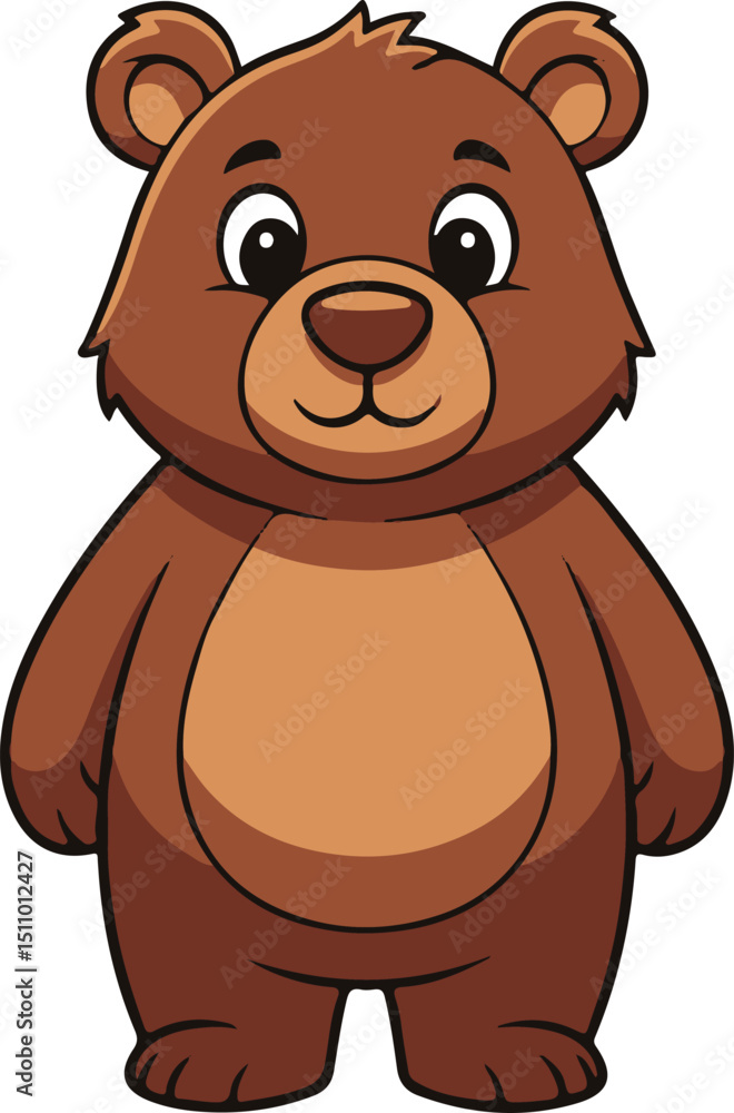 Fototapeta premium brown bear cartoon