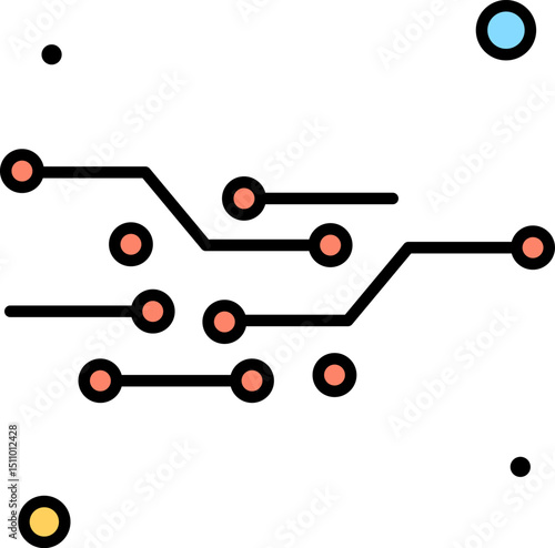 microprocessor illustration on a white background   