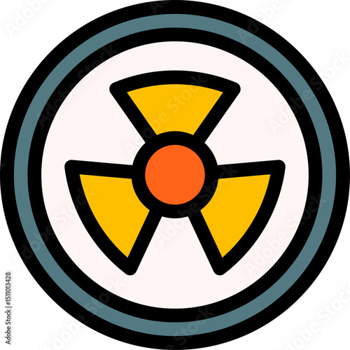 nuclear energy illustration on a white background   