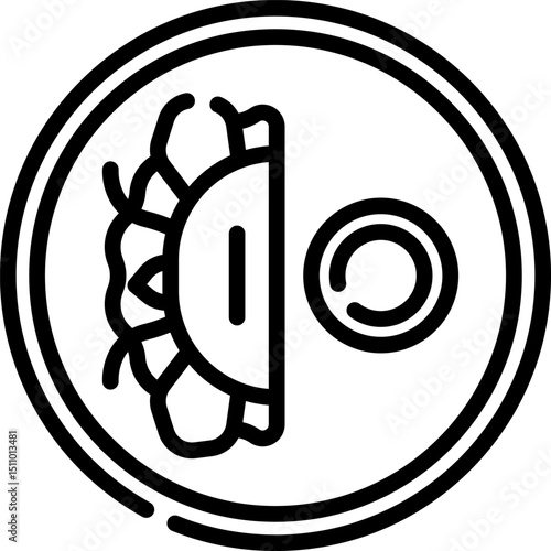 omelette illustration on a white background    