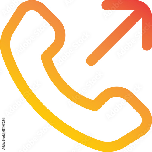 outgoing call illustration on a white background   