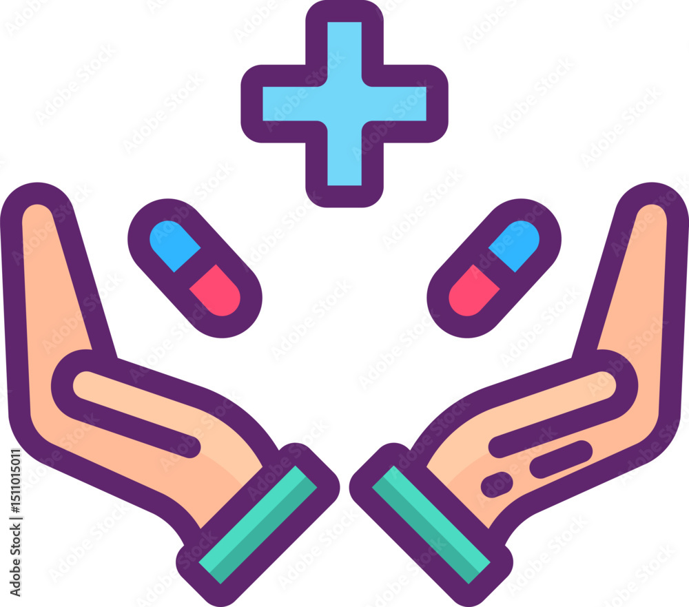 Fototapeta premium pharmacy illustration on a white background 