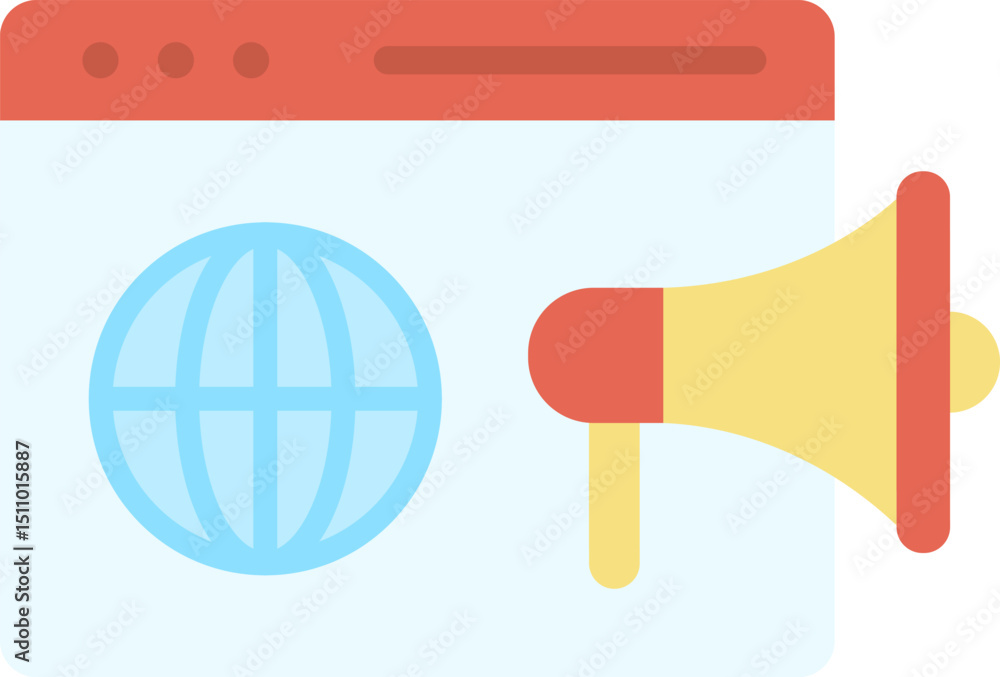 promote illustration on a white background   