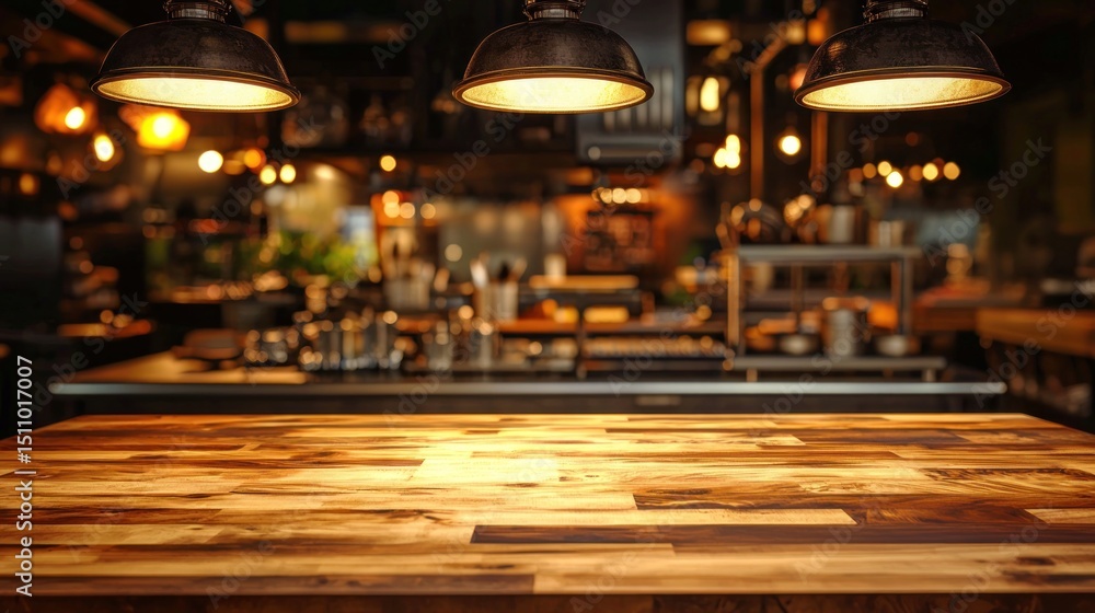 Warm Rustic Bar Tabletop, Blurred Background, Cozy Atmosphere Warm Rustic Bar Tabletop, Blurred Background, Cozy Atmosphere