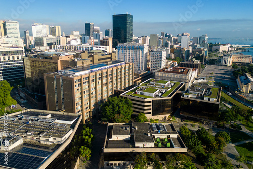 Obraz na płótnie Aerial View of Rio de Janeiro City Government Office Buildings