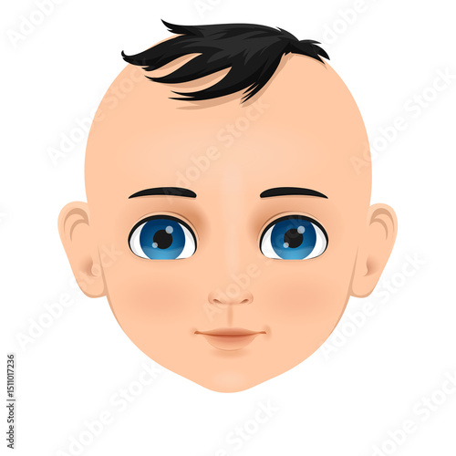cute baby head or face