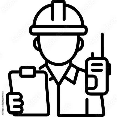 Minimal outline of site supervisor icon