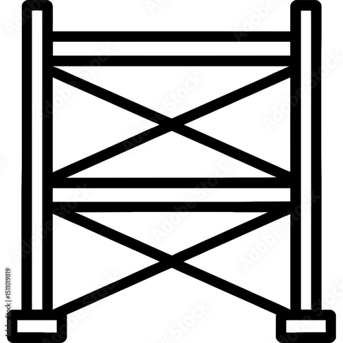 Minimal scaffolding icon design