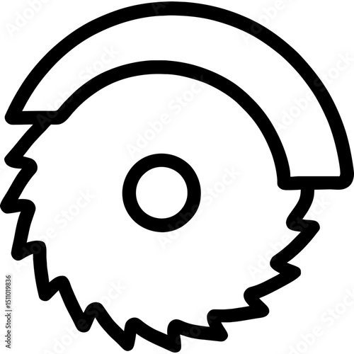 Minimal vector saw blade icon