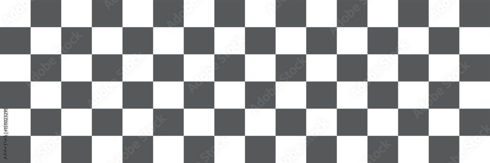 Fototapeta premium Black and white checkered pattern background vector presentation design