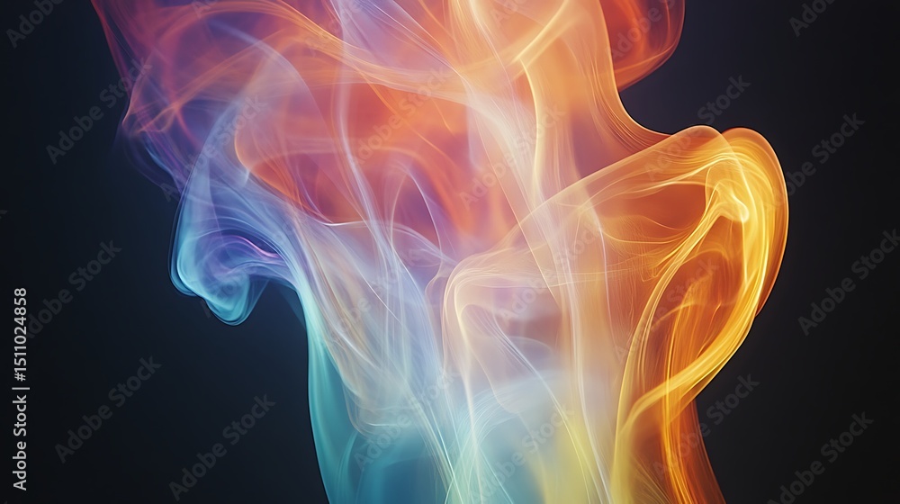 Fototapeta premium Abstract colorful smoke swirls (1)