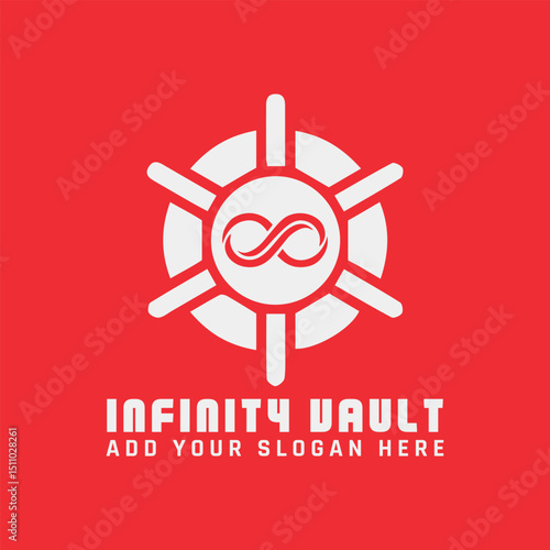 infinity tech logo design vector