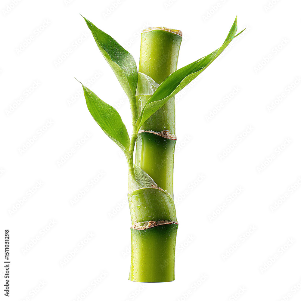 Fototapeta premium Bamboo Stick Isolated on Transparent Background