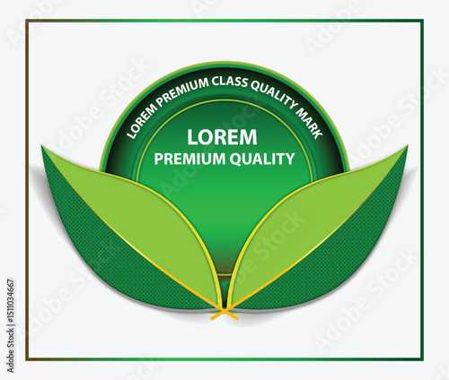Decorative natural leaves logo layout design vector template
