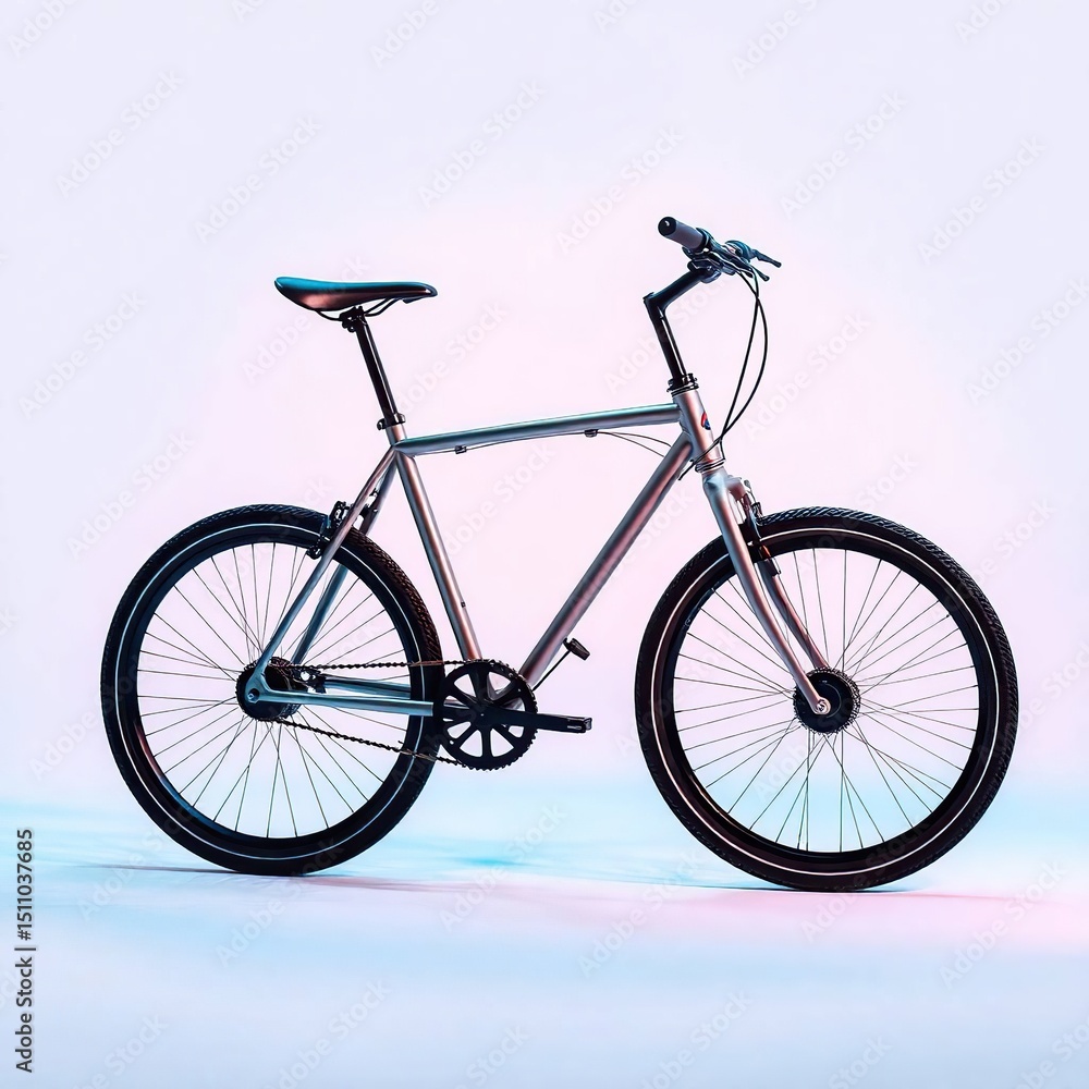 Obraz premium Minimalist Folding Bicycle Long Exposure Photography