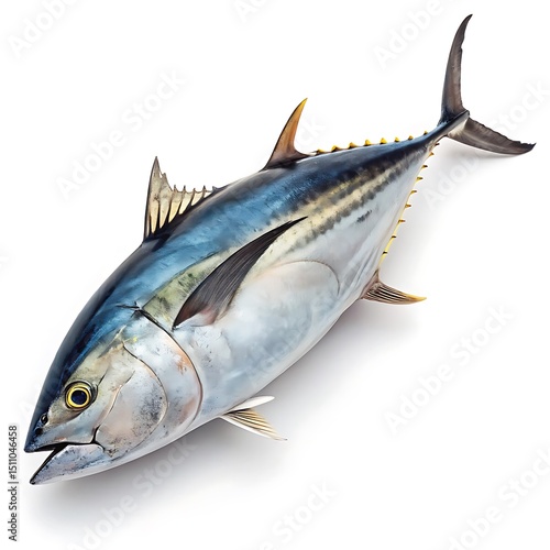 Fresh bonito fish isolated on white background