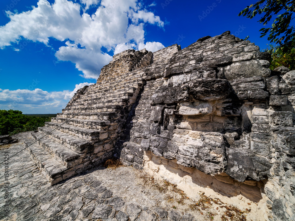 Structure IX, Becan Archaeological Site, Campeche State, Mexico Structure IX, Becan Archaeological Site, Campeche State, Mexico
