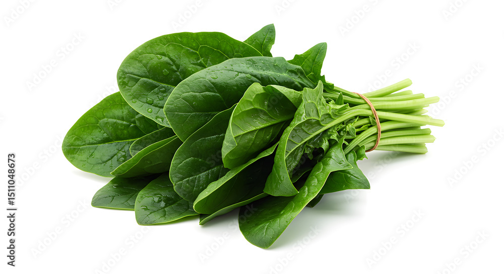 spinach leaves on white background spinach leaves on white background