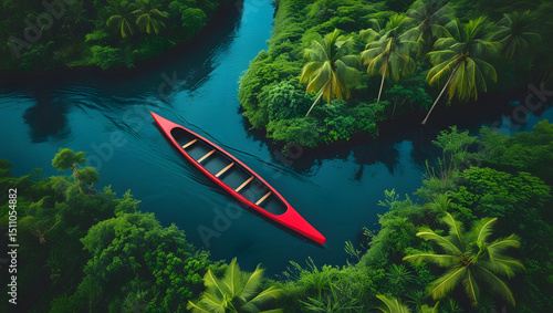 Fototapeta Naklejka Na Ścianę i Meble -  Boat on the turquoise sea near a tropical island beach