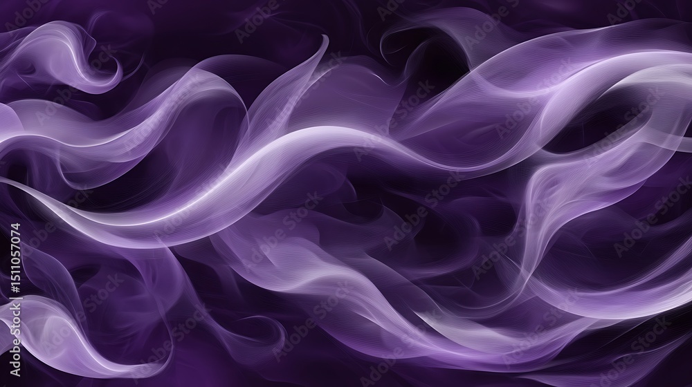 Obraz premium Purple and white flowing smoke pattern