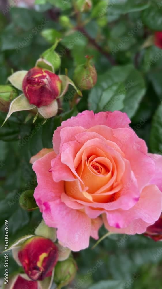 pink roses in garden pink roses in garden