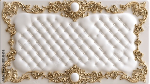 Ornate tufted headboard
