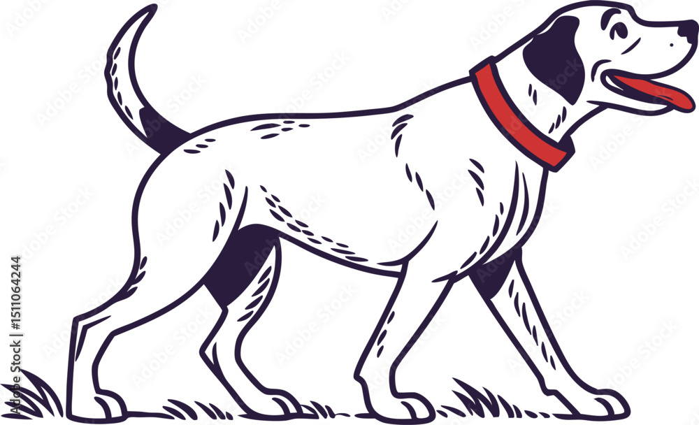 Obraz premium black and white dog