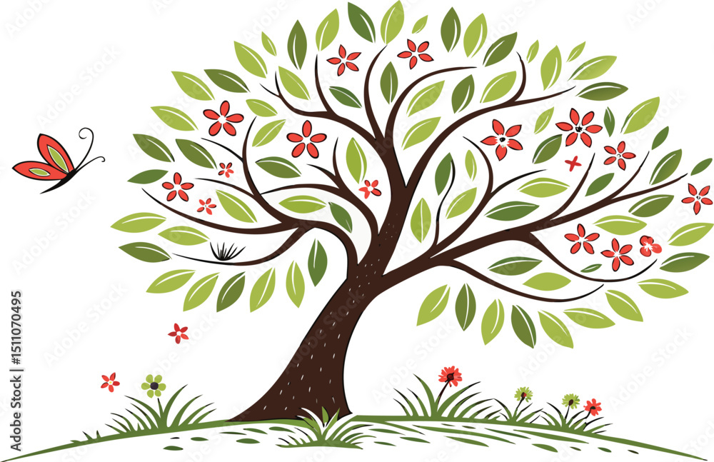 Obraz premium tree with flowers