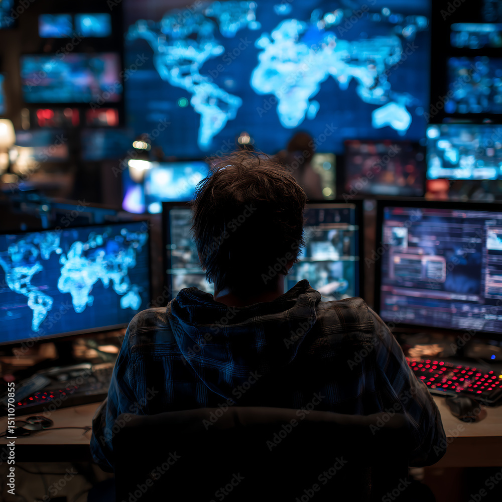 Fototapeta premium tv screen with a man and a woman watching tv