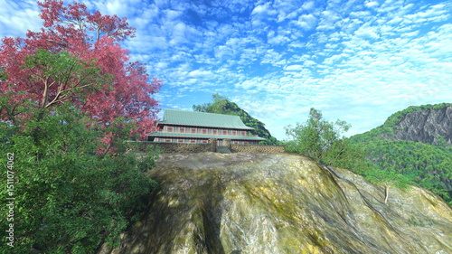 中国式建築物　3DCGレンダリング