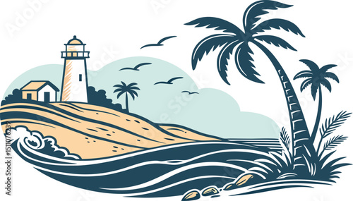 lighthouse on the beach