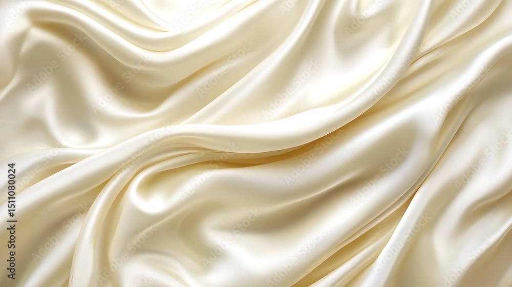Obraz premium Creamy silk fabric drapes (1)