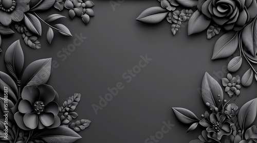 Dark floral border design (1)