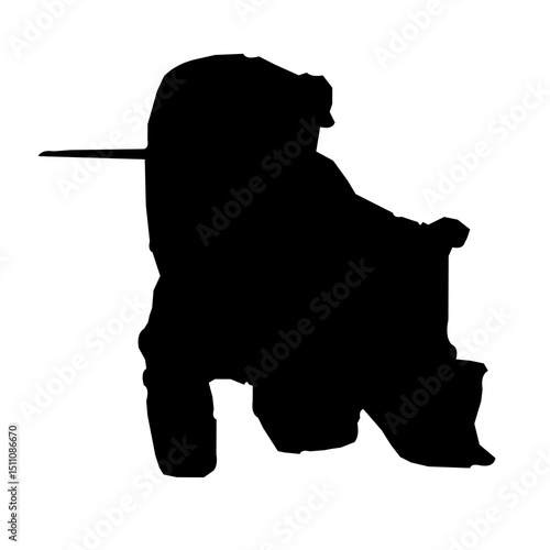 Worker Man Silhouette