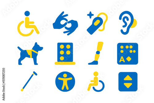 Accessibility icons highlighting inclusion and assistive technology