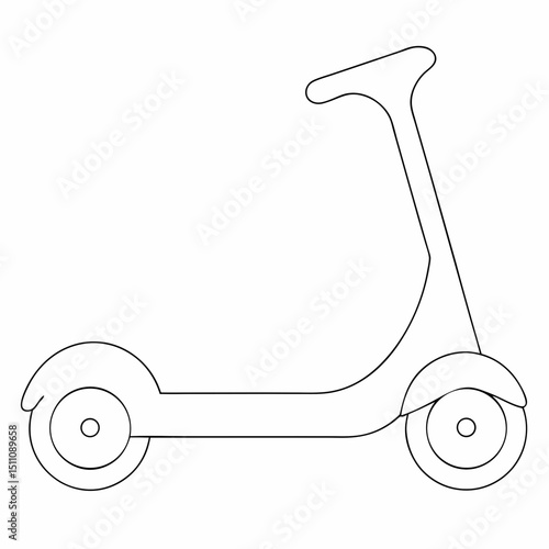 Scotty coloring page simple and minimal line art illustration on white background