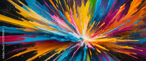 Vibrant Abstract Explosion of Color in Motion