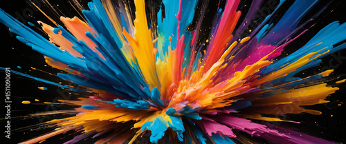 Vibrant Abstract Explosion of Color in Motion