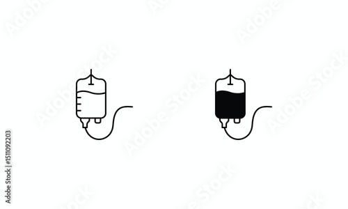 Vitamine Supplemient  icons set Line and Glyph black vector icon stock illustration