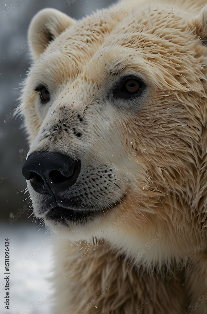 Fototapeta premium Polar Bear with Dense White Coat
