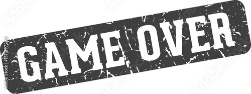 game over rectangular sign. game over stamp