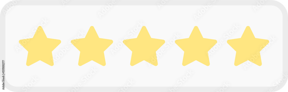 Obraz premium Minimalist Five-Star Rating Icon