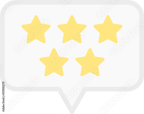 Balloon Icon with Five-Star Rating